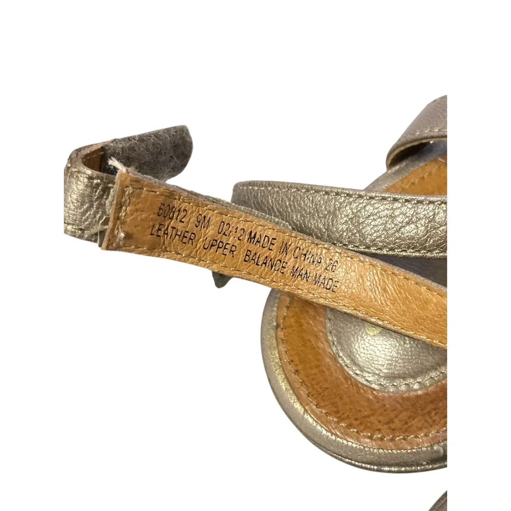 Clarks‎ Artisan Womens Gold Metallic Leather Strappy Wedge Sandals 9M Summer
